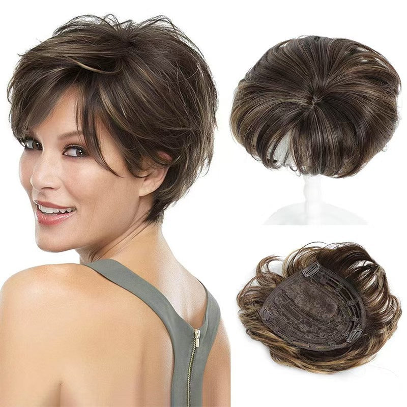 Lace-Front Silver Gray Short Wig