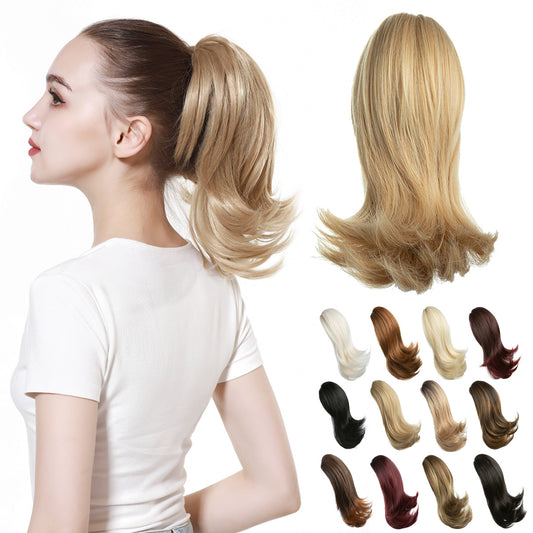 Ombre Gray-to-White Ponytail Extension
